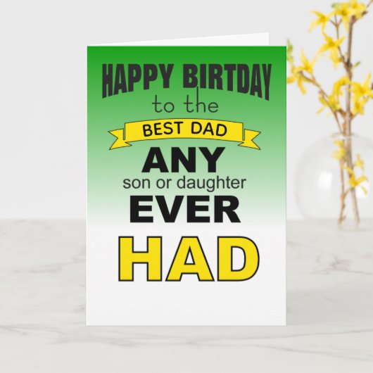 Happy birthday wish to dad karte (Gelbe Blume)