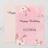 Happy Birthday Wishes Card Feiertagskarte (Vorne/Hinten)