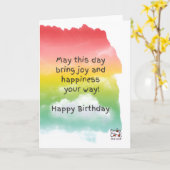Happy Birthday Wishes Card Karte (Gelbe Blume)