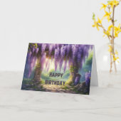 Happy Birthday Wisteria Blume Karte (Gelbe Blume)