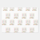 Happy Birthday With Candles Geschenkpapier Set (Vorderseite 3)