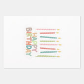 Happy Birthday With Candles Geschenkpapier Set (Vorderseite 2)