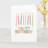 Happy Birthday with Candles on Karte (Gelbe Blume)