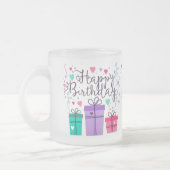 "Happy Birthday with Geschenkboxen" - Anpassen Mattglastasse (Links)