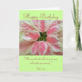Happy Birthday with Scripture Verse Card. Karte (Vorderseite)