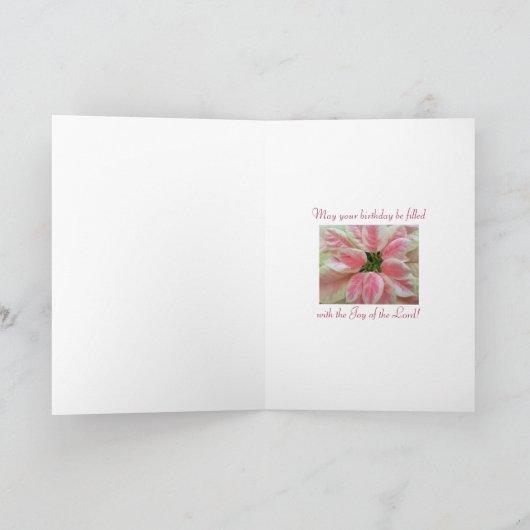 Happy Birthday with Scripture Verse Card. Karte (Innenseite)