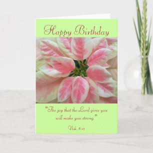 Happy Birthday with Scripture Verse Card. Karte