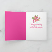 Happy Birthday With White Bow Karte (Innenseite)