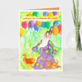 Happy Birthday Wizard Magic Karte (Vorderseite)