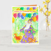 Happy Birthday Wizard Magic Karte (Gelbe Blume)