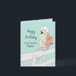 Happy Birthday Wonderful & Best Daughter Karte<br><div class="desc">Happy Birthday Wonderful & Phantastisch Daughter</div>