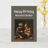 Happy Birthday Wonderful Brother Karte (Gelbe Blume)