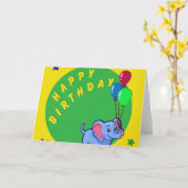Happy Birthday Word Cloud Card Karte (Gelbe Blume)