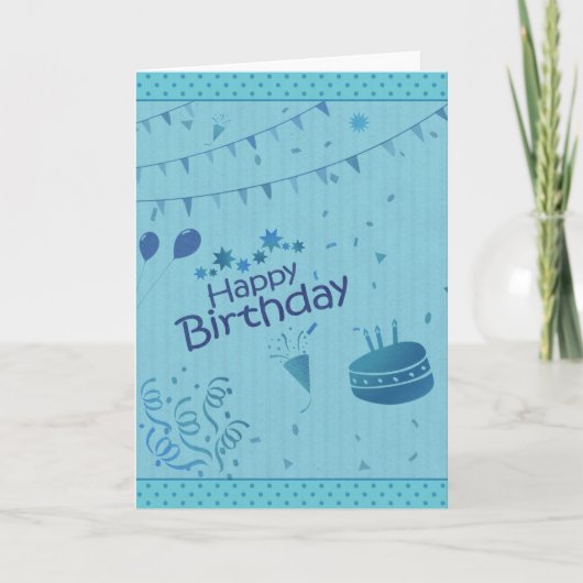 Happy Birthday Word Cloud Card Karte (Vorderseite)