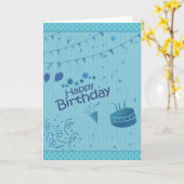 Happy Birthday Word Cloud Card Karte (Gelbe Blume)