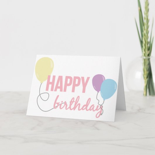 Happy Birthday Word Cloud Card Karte (Vorderseite)