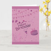 Happy Birthday Word Cloud Card Karte (Gelbe Blume)