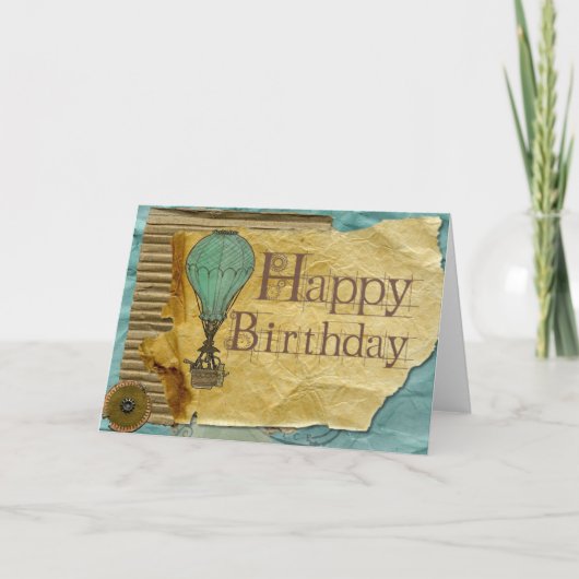 Happy Birthday Word Cloud Karte (Vorderseite)