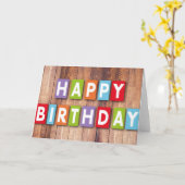 Happy Birthday Word Cloud Karte (Gelbe Blume)