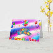 Happy Birthday Word Cloud Karte (Gelbe Blume)