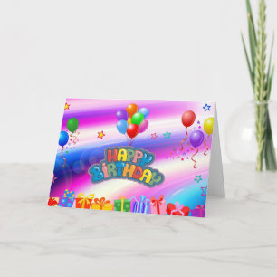 Happy Birthday Word Cloud Karte