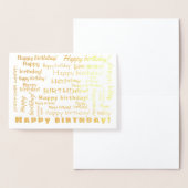 Happy Birthday Word Cloud Typografy Folienkarte (Anzeige)