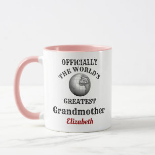 Happy Birthday World ist die beste Großmutter Name Tasse