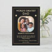 Happy Birthday World's Greatest Vater Foto Card (Stehend Vorderseite)