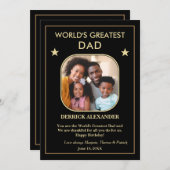 Happy Birthday World's Greatest Vater Foto Card (Vorne/Hinten)