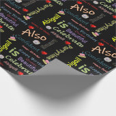 Happy Birthday Wrapping Paper Abigail Geschenkpapier (Ecke)