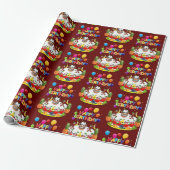 Happy Birthday Wrapping Paper Affen Geschenkpapier (Ungerollt)