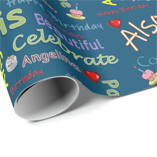 Happy Birthday Wrapping Paper Angelina Geschenkpapier (Rolleneckpunkt)