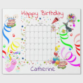 Happy Birthday Wrapping Paper April 2022 Geschenkpapier (Flach)