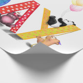 Happy Birthday Wrapping Paper Baby Bears Party Geschenkpapier (Ecke)