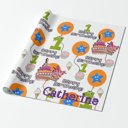 Happy Birthday Wrapping Paper Balloons #1 Geschenkpapier (Ungerollt)