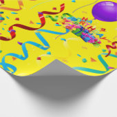 Happy Birthday Wrapping Paper Balloons Geschenkpapier (Ecke)