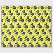 Happy Birthday Wrapping Paper Black Cat Geschenkpapier (Flach)