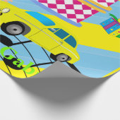 Happy Birthday Wrapping Paper Boy Car Geschenkpapier (Ecke)