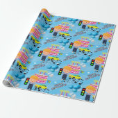 Happy Birthday Wrapping Paper Boy Car Geschenkpapier (Ungerollt)