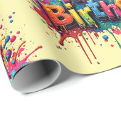 Happy Birthday Wrapping Paper – Bright Multicolor  Geschenkpapier (Rolleneckpunkt)