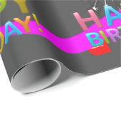 Happy Birthday Wrapping Paper Confetti Geschenkpapier (Rolleneckpunkt)