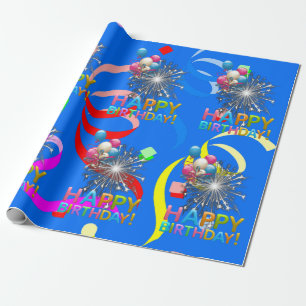 Happy Birthday Wrapping Paper Confetti Geschenkpapier