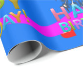 Happy Birthday Wrapping Paper Confetti Geschenkpapier (Rolleneckpunkt)