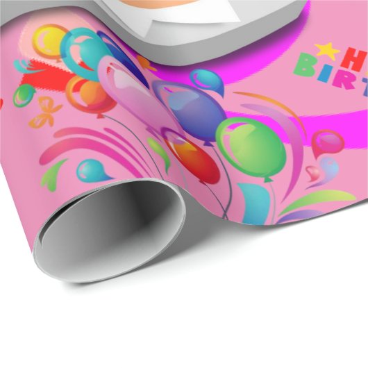 Happy Birthday Wrapping Paper Confetti Geschenkpapier (Rolleneckpunkt)