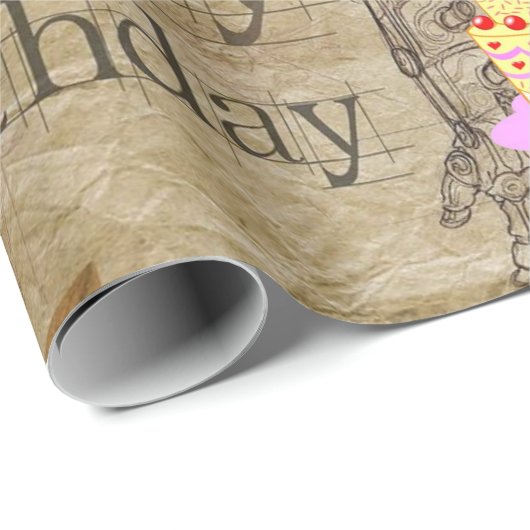 Happy Birthday Wrapping Paper Construction Tools Geschenkpapier (Rolleneckpunkt)