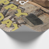 Happy Birthday Wrapping Paper Construction Tools Geschenkpapier (Ecke)