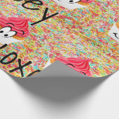 Happy Birthday Wrapping Paper Cupcakes Geschenkpapier (Ecke)