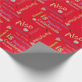 Happy Birthday Wrapping Paper Elizabeth Geschenkpapier (Ecke)