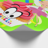 Happy Birthday Wrapping Paper Fairy Confetti Geschenkpapier (Ecke)