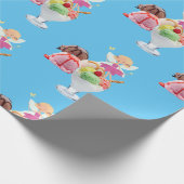 Happy Birthday Wrapping Paper Fairy Ice Creme Geschenkpapier (Ecke)